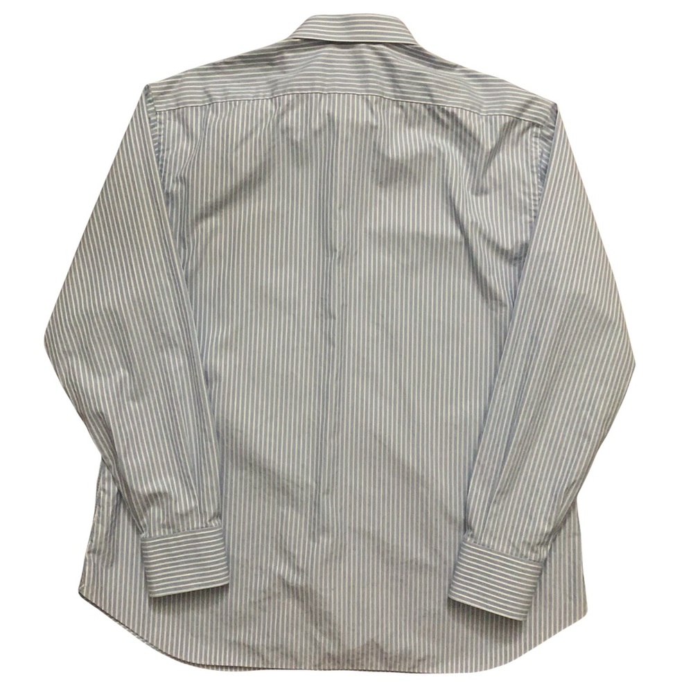 Brioni Long Sleeve Dress Shirt Blue Striped Made in Italy Mens Size L 18 - Picture 2 of 5